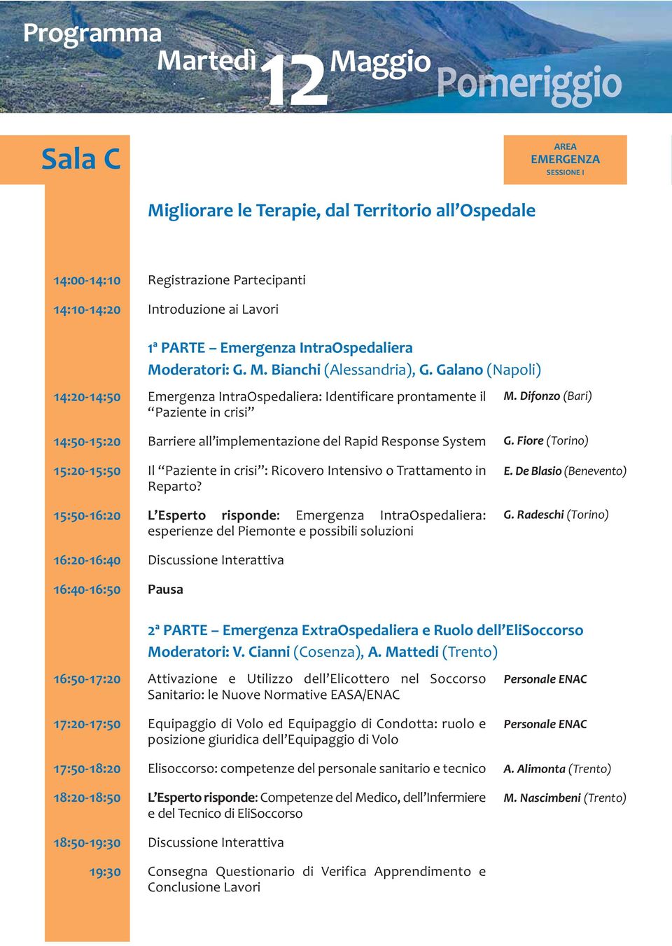 Difonzo (Bari) Barriere all implementazione del Rapid Response System G. Fiore (Torino) Il Paziente in crisi : Ricovero Intensivo o Trattamento in Reparto? E.