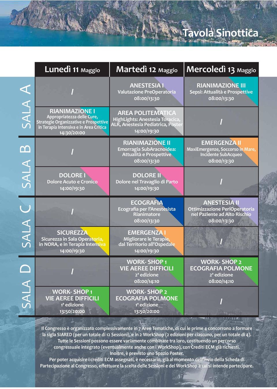 14:00/19:30 RIANIMAZIONE II Emorragia SubAracnoidea: Attualità e Prospettive 08:00/13:30 DOLORE II Dolore nel Travaglio di Parto 14:00/19:30 RIANIMAZIONE III Sepsi: Attualità e Prospettive