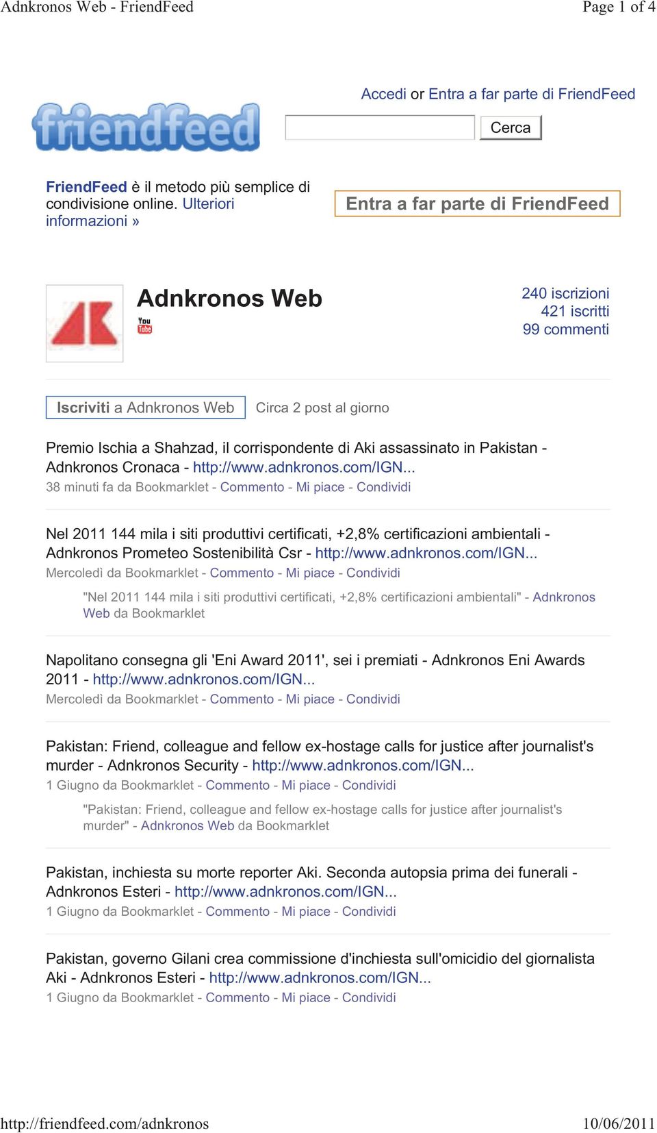 corrispondente di Aki assassinato in Pakistan - Adnkronos Cronaca - http://www.adnkronos.com/ign.