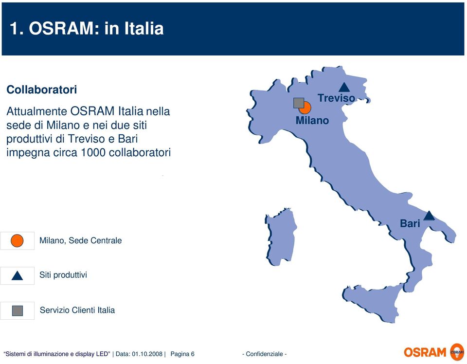 Milano Treviso Bari Milano, Sede Centrale Siti produttivi Servizio Clienti