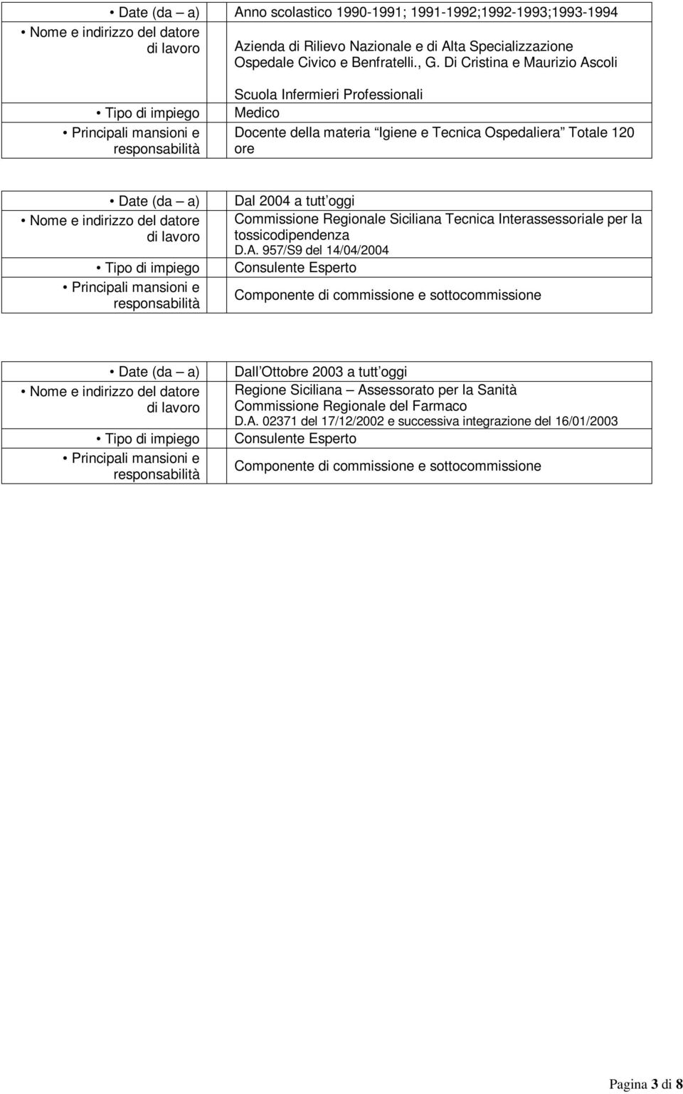 Siciliana Tecnica Interassessoriale per la tossicodipendenza D.A.