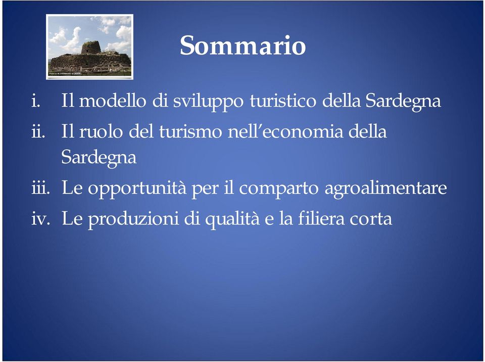 Il ruolo del turismo nell economia della Sardegna