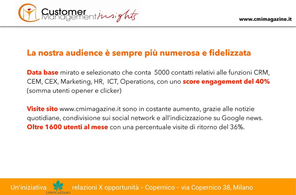 clicker) Visite sito www.cmimagazine.