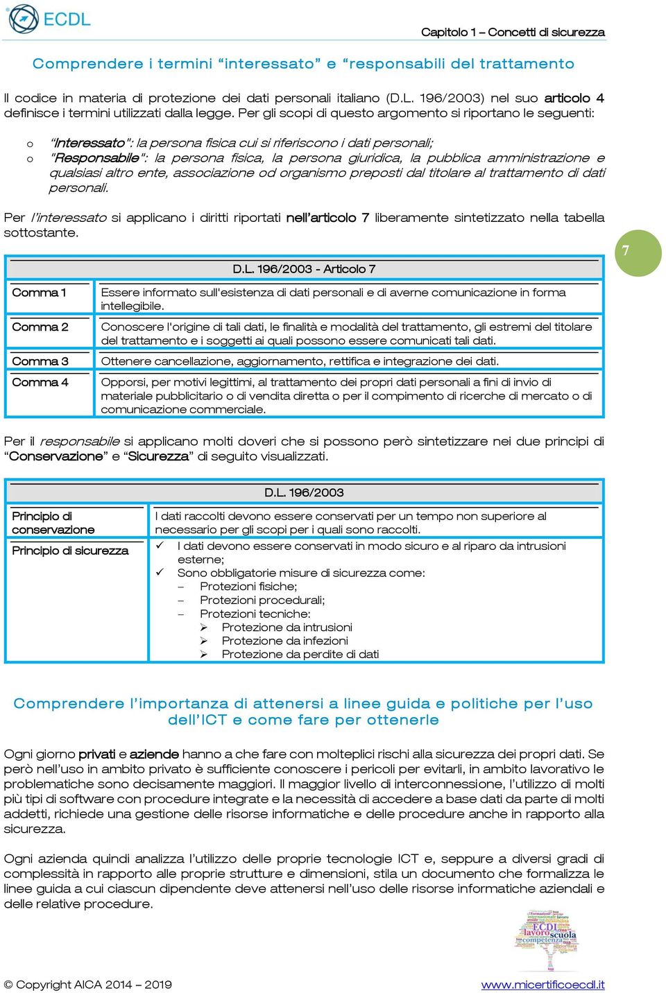 Per gli scpi di quest argment si riprtan le seguenti: Interessat": la persna fisica cui si riferiscn i dati persnali; "Respnsabile": la persna fisica, la persna giuridica, la pubblica amministrazine