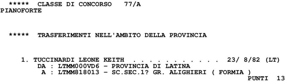 TUCCINARDI LEONE KEITH.