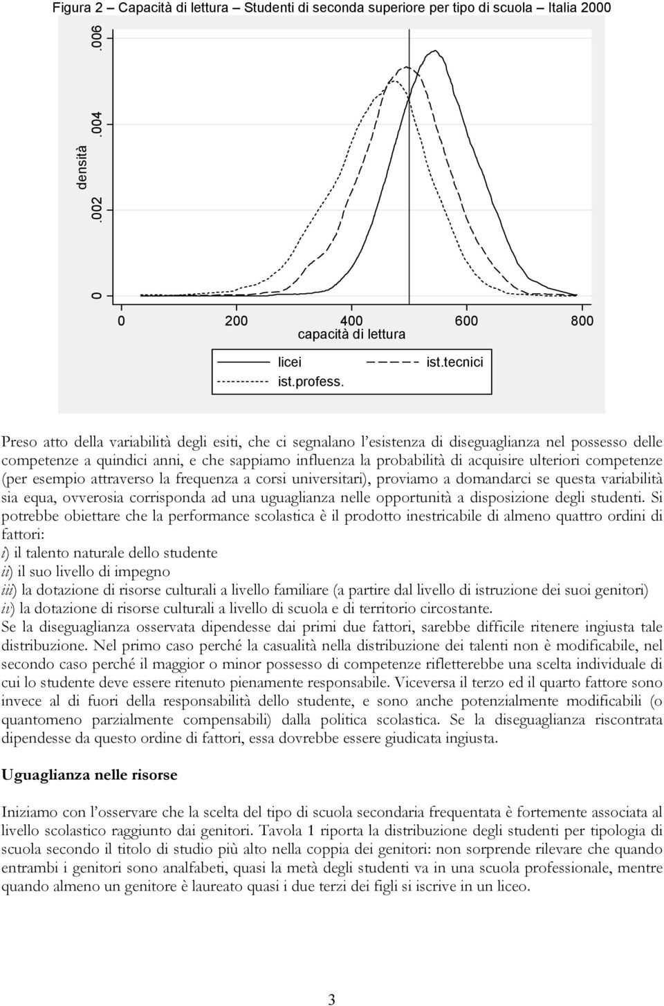 tecnici Preso atto della variabilità degli esiti, che ci segnalano l esistenza di diseguaglianza nel possesso delle competenze a quindici anni, e che sappiamo influenza la probabilità di acquisire