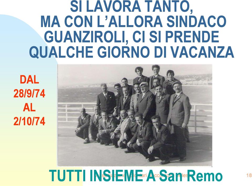 VACANZA DAL 28/9/74 AL 2/10/74 TUTTI INSIEME