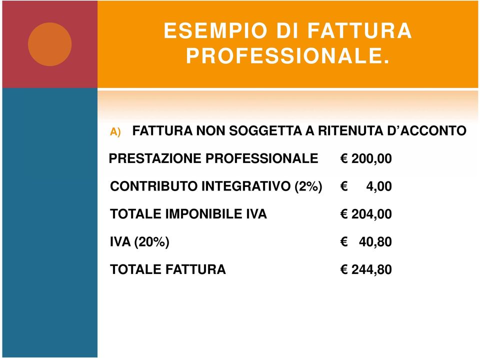 PRESTAZIONE PROFESSIONALE 200,00 CONTRIBUTO