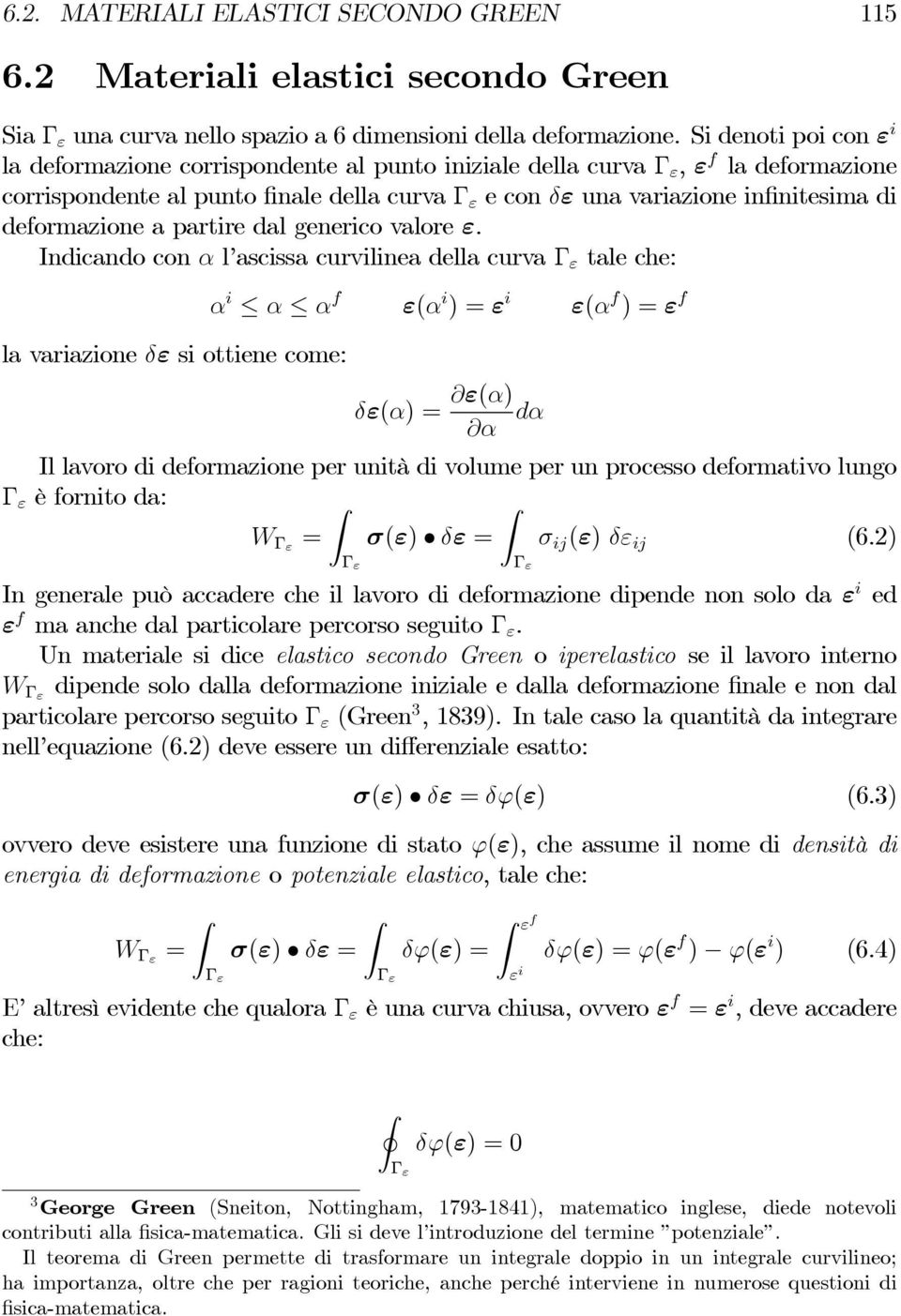 deformazione a partire dal generico valore ε.