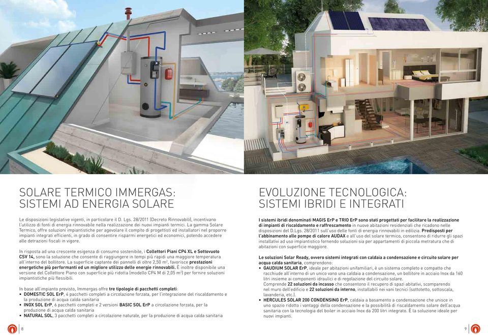 La gamma Solare Termico, offre soluzioni impiantistiche per agevolare il compito di progettisti ed installatori nel proporre impianti integrati efficienti, in grado di consentire risparmi energetici