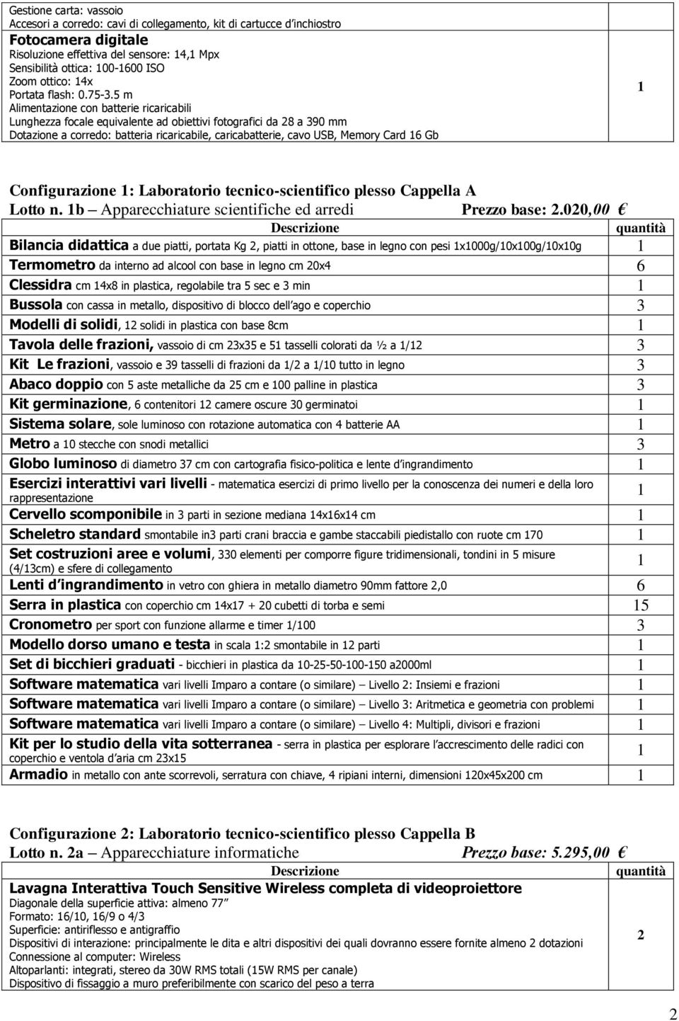 5 m Alimentazione con batterie ricaricabili Lunghezza focale equivalente ad obiettivi fotografici da 28 a 390 mm Dotazione a corredo: batteria ricaricabile, caricabatterie, cavo USB, Memory Card 6 Gb