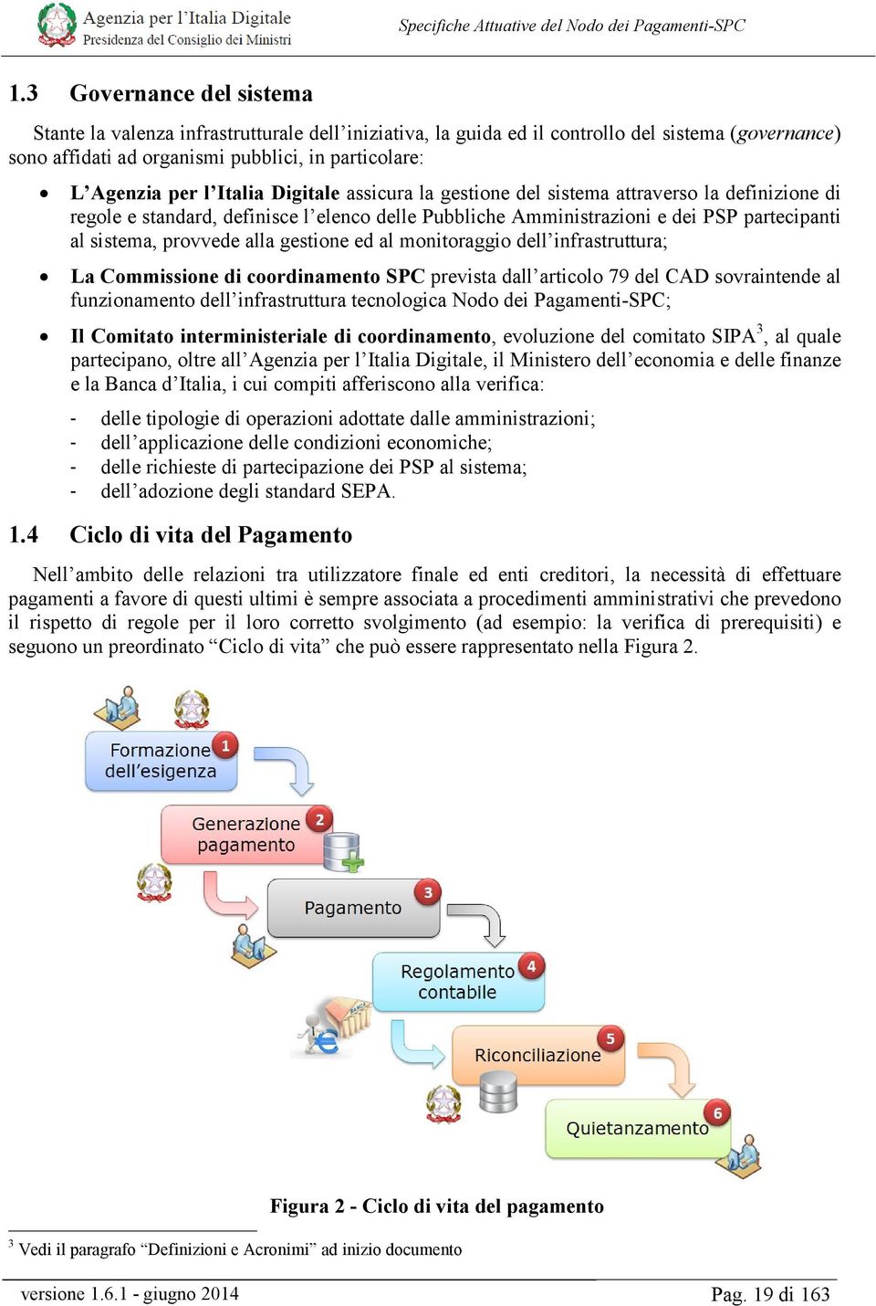 gestione ed al monitoraggio dell infrastruttura; La Commissione di coordinamento SPC prevista dall articolo 79 del CAD sovraintende al funzionamento dell infrastruttura tecnologica Nodo dei