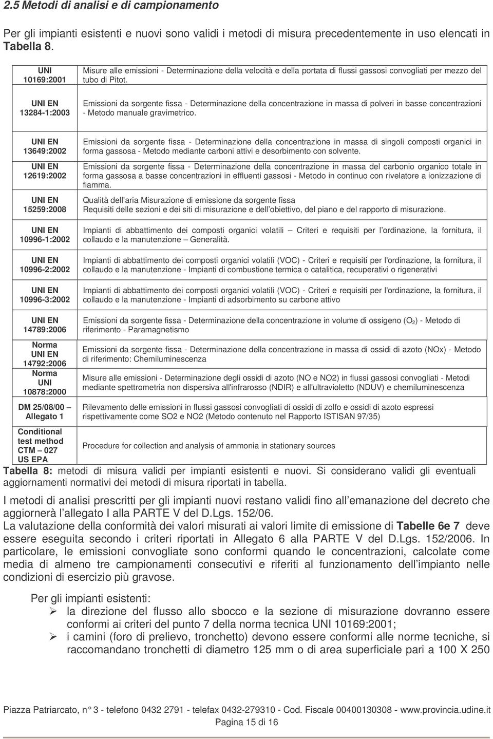 Emissioni da sorgente fissa - Determinazione della concentrazione in massa di polveri in basse concentrazioni - Metodo manuale gravimetrico.