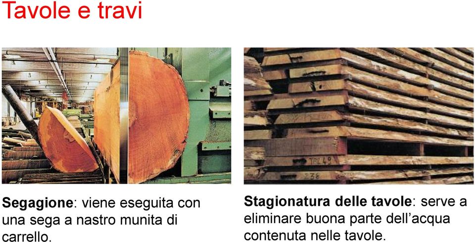 Stagionatura delle tavole: serve a