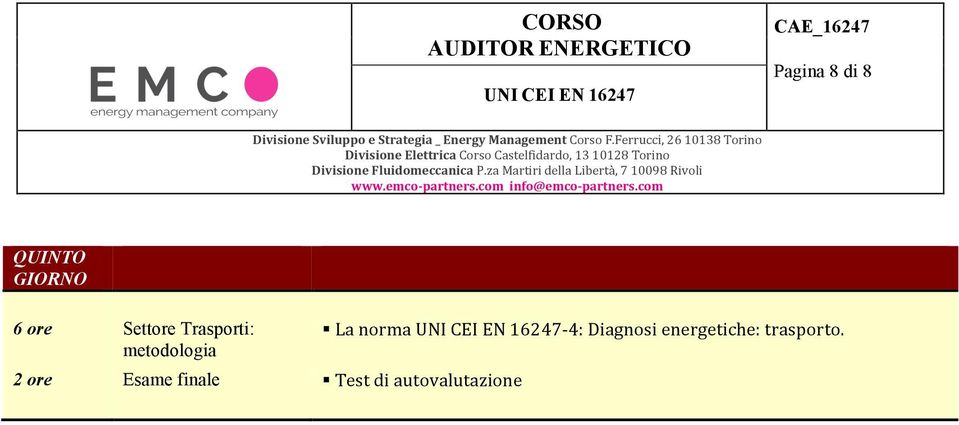 finale Test di autovalutazione La