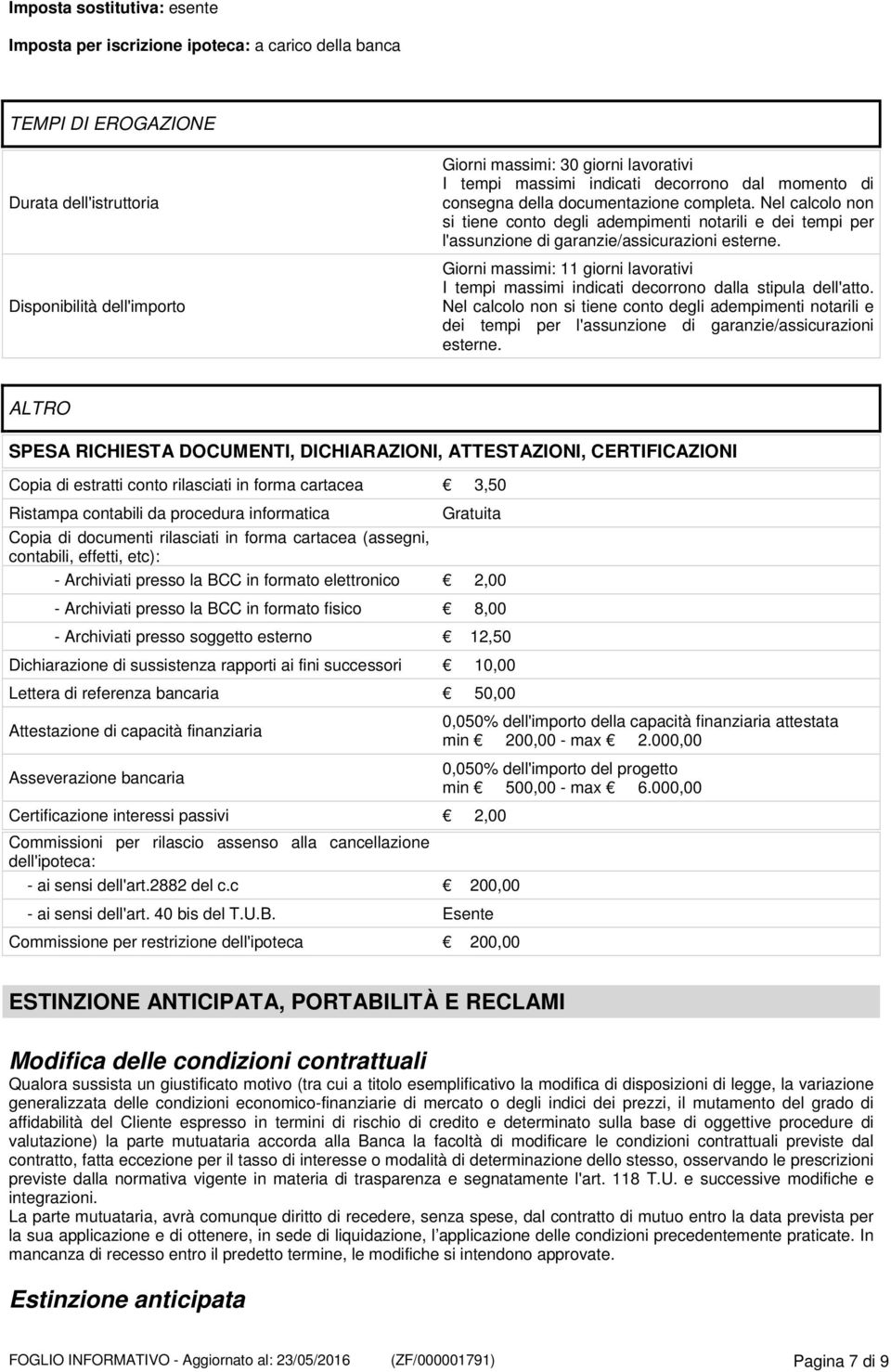 Giorni massimi: 11 giorni lavorativi I tempi massimi indicati decorrono dalla stipula dell'atto.