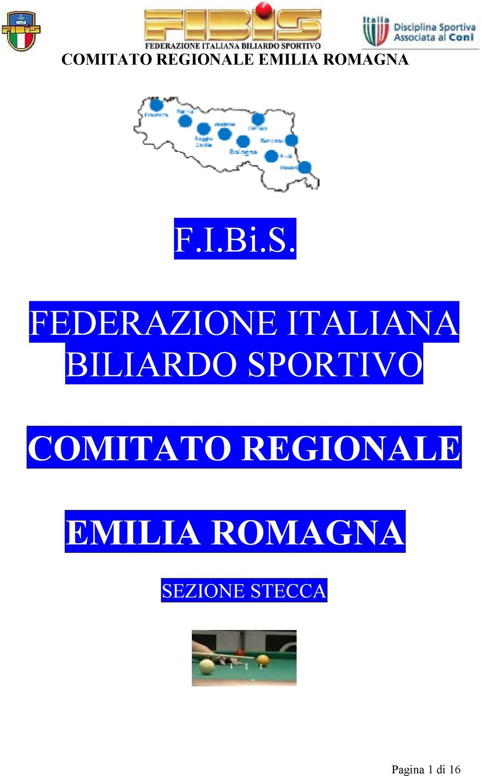 BILIARDO SPORTIVO COMITATO