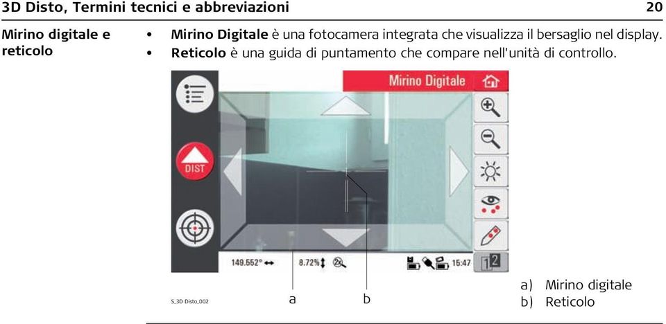 bersaglio nel display.