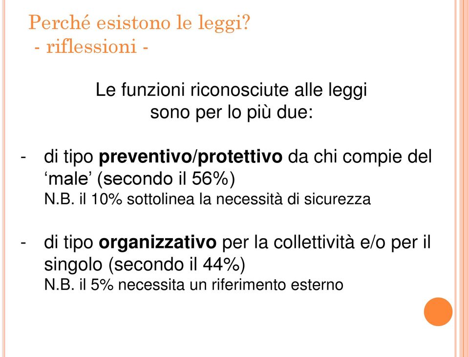 preventivo/protettivo da chi compie del male (secondo il 56%) N.B.