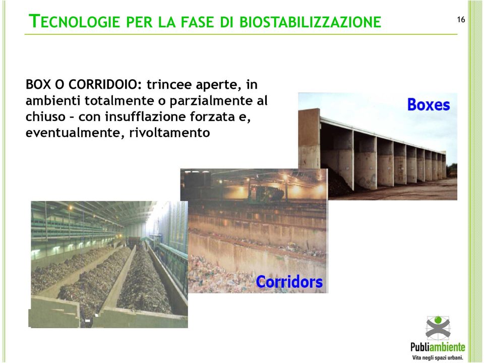 ambienti totalmente o parzialmente al chiuso