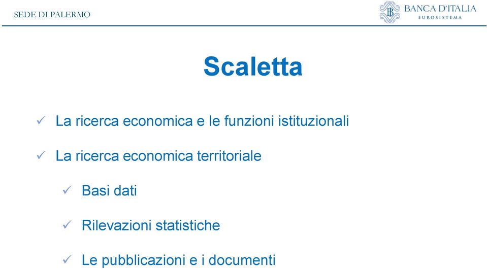 economica territoriale Basi dati