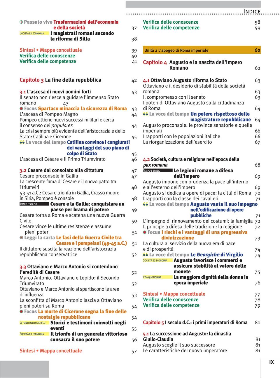 1 L ascesa di nuovi uomini forti 43 Il senato non riesce a guidare l immenso Stato romano 43 Focus Spartaco minaccia la sicurezza di Roma 43 L ascesa di Pompeo Magno 44 Pompeo ottiene nuovi successi