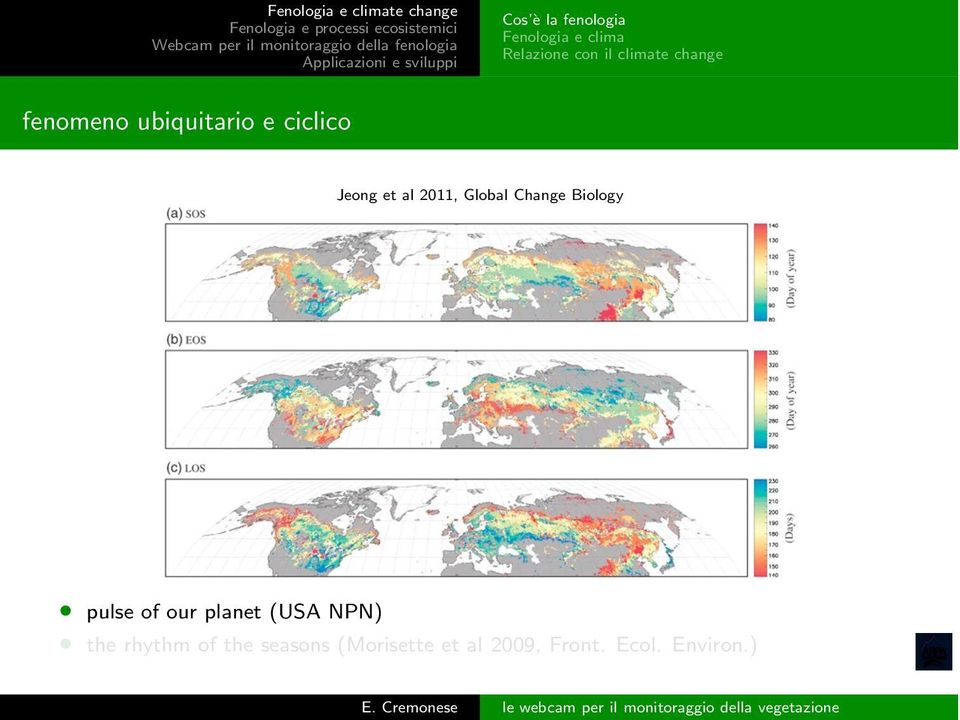 2011, Global Change Biology pulse of our planet (USA NPN)