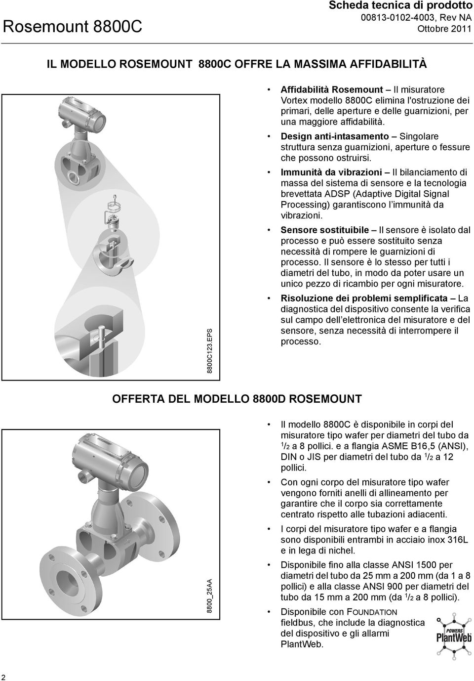 Design anti-intasamento Singolare struttura senza guarnizioni, aperture o fessure che possono ostruirsi.