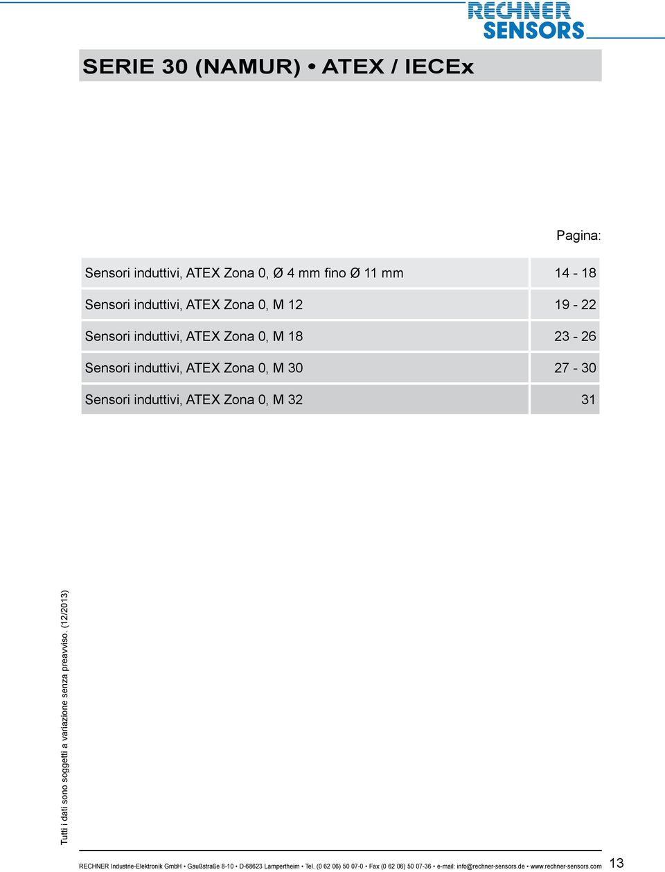 Zona 0, M 32 31 Tutti i dati sono soggetti a variazione senza preavviso.