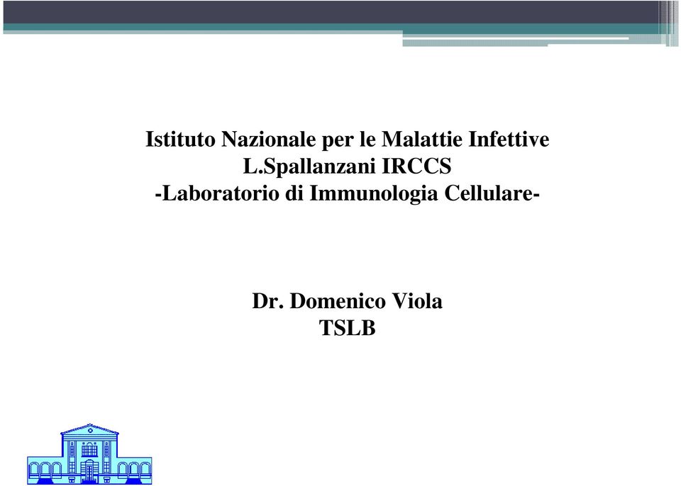 Spallanzani IRCCS -Laboratorio