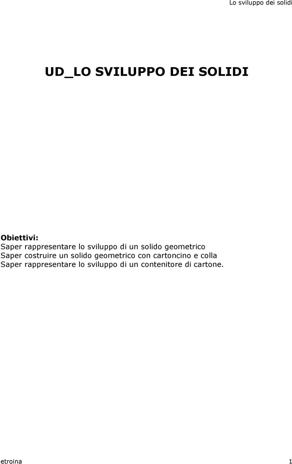 costruire un solido geometrico con cartoncino e colla