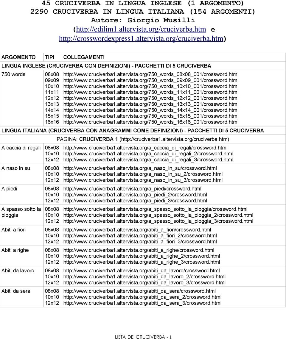 altervista.org/750_words 001/crossword.html http://www.cruciverba1.altervista.org/750_words_09x09_001/crossword.html http://www.cruciverba1.altervista.org/750_words 001/crossword.html http://www.cruciverba1.altervista.org/750_words_11x11_001/crossword.