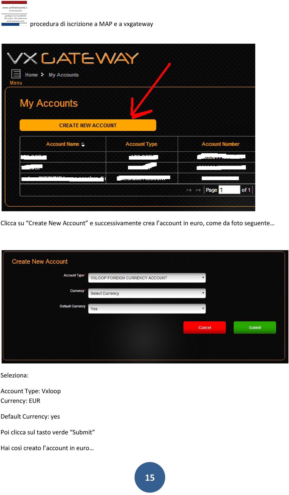 Type: Vxloop Currency: EUR Default Currency: yes Poi