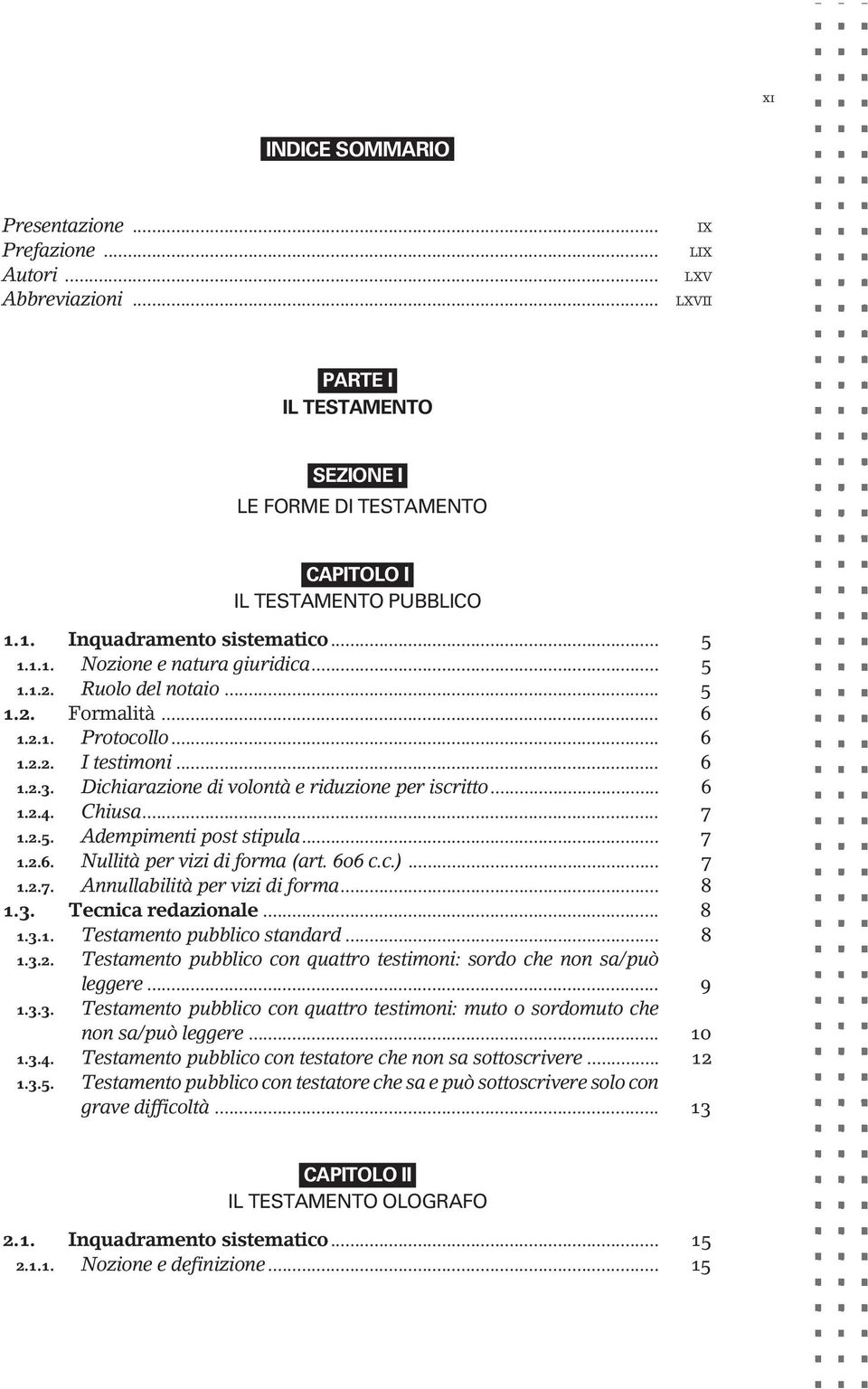 .. 6 1.2.4. Chiusa... 7 1.2.5. Adempimenti post stipula... 7 1.2.6. Nullità per vizi di forma (art. 606 c.c.)... 7 1.2.7. Annullabilità per vizi di forma... 8 1.3. Tecnica redazionale... 8 1.3.1. Testamento pubblico standard.