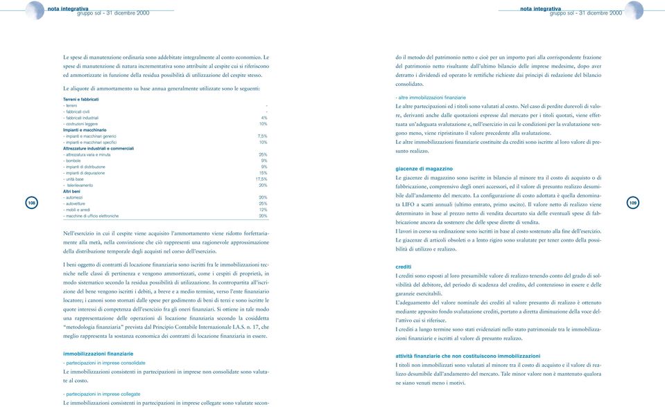 patrimonio netto risultante dall ultimo bilancio delle imprese medesime, dopo aver ed ammortizzate in funzione della residua possibilità di utilizzazione del cespite stesso.