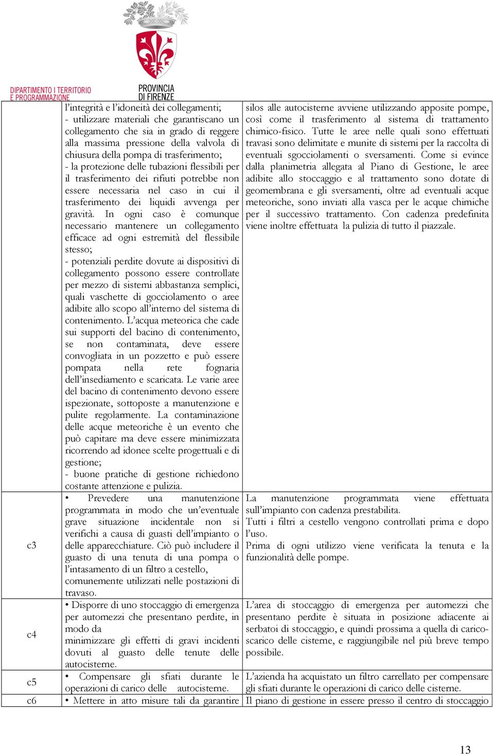 In ogni caso è comunque necessario mantenere un collegamento efficace ad ogni estremità del flessibile stesso; - potenziali perdite dovute ai dispositivi di collegamento possono essere controllate