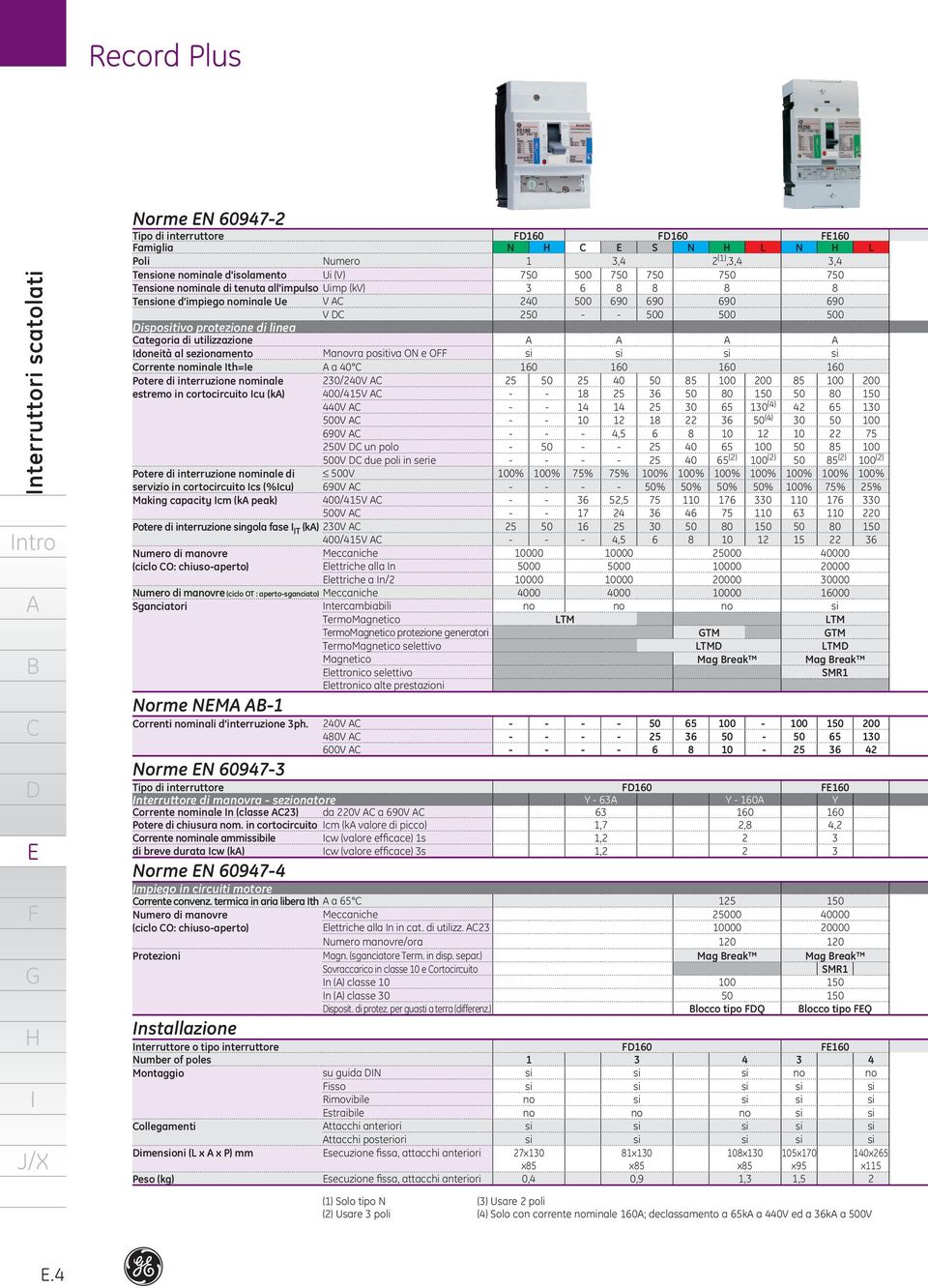 si orrente nominale th=e a 40 Potere di interruzione nominale 230/240V 25 25 40 85 00 200 85 00 200 estremo in cortocircuito cu (k) 400/45V 8 25 36 440V 4 4 25 30 65 30 (4) 42 65 30 0V 0 2 8 22 36