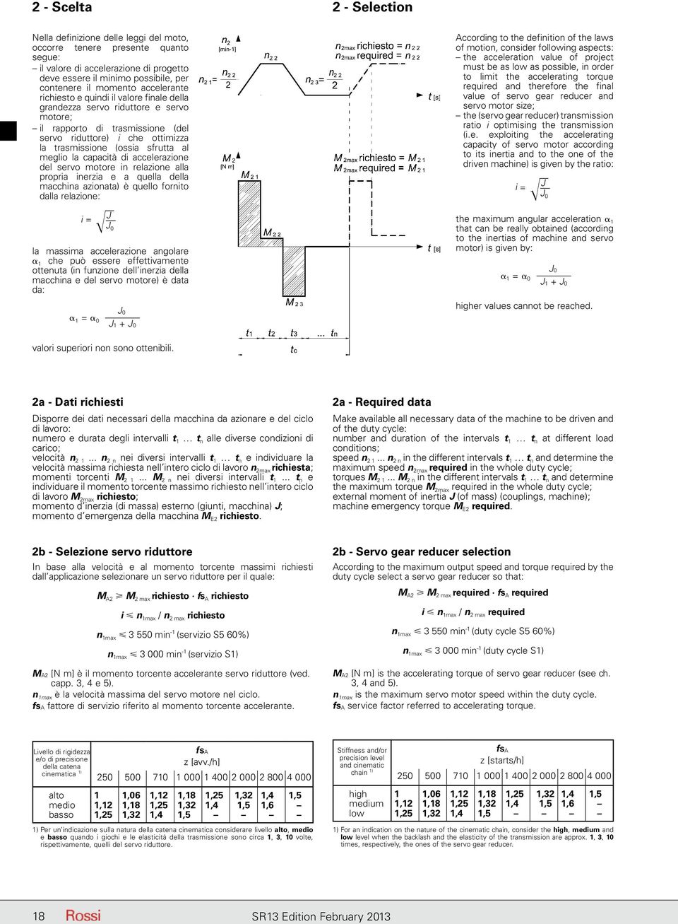 meglio la capacità di accelerazione del servo motore in relazione alla propria inerzia e a quella della macchina azionata) è quello fornito dalla relazione: According to the definition of the laws of