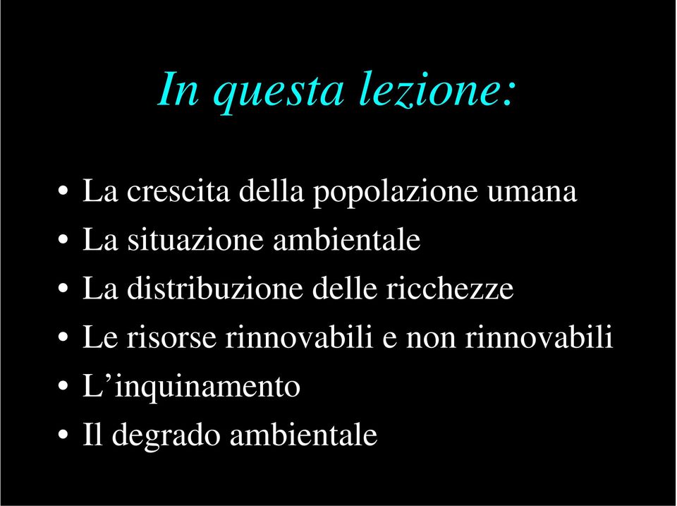 distribuzione delle ricchezze Le risorse