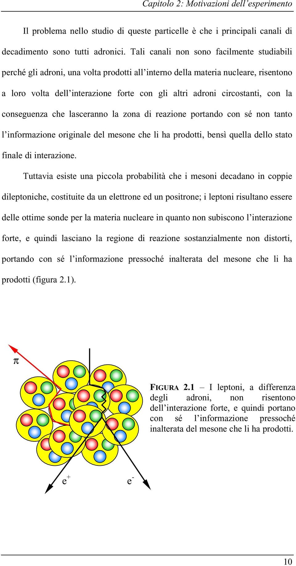 con la conseguenza che lasceranno la zona di reazione portando con sé non tanto l informazione originale del mesone che li ha prodotti, bensì quella dello stato finale di interazione.