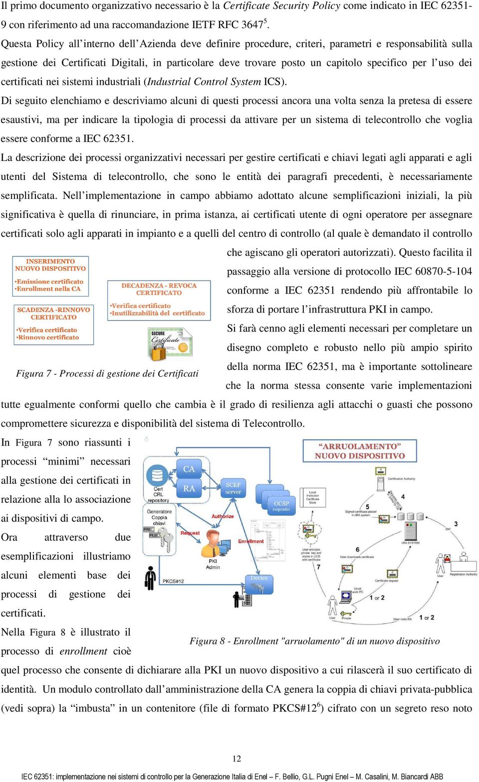 per l uso dei certificati nei sistemi industriali (Industrial Control System ICS).