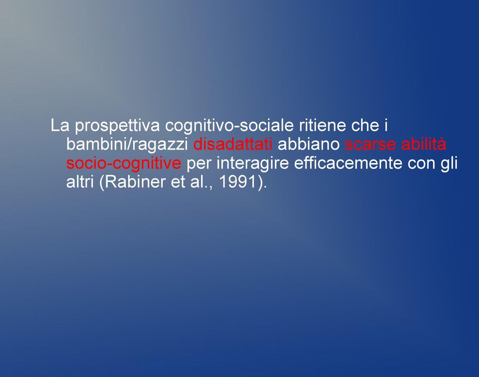 abilità socio-cognitive per interagire