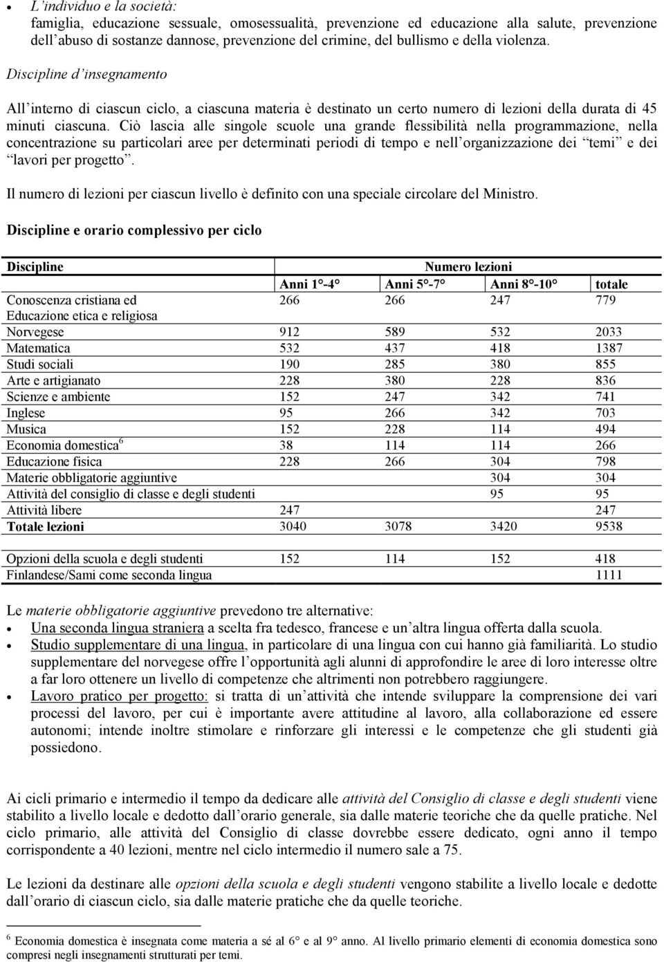 Ciò lascia alle singole scuole una grande flessibilità nella programmazione, nella concentrazione su particolari aree per determinati periodi di tempo e nell organizzazione dei temi e dei lavori per