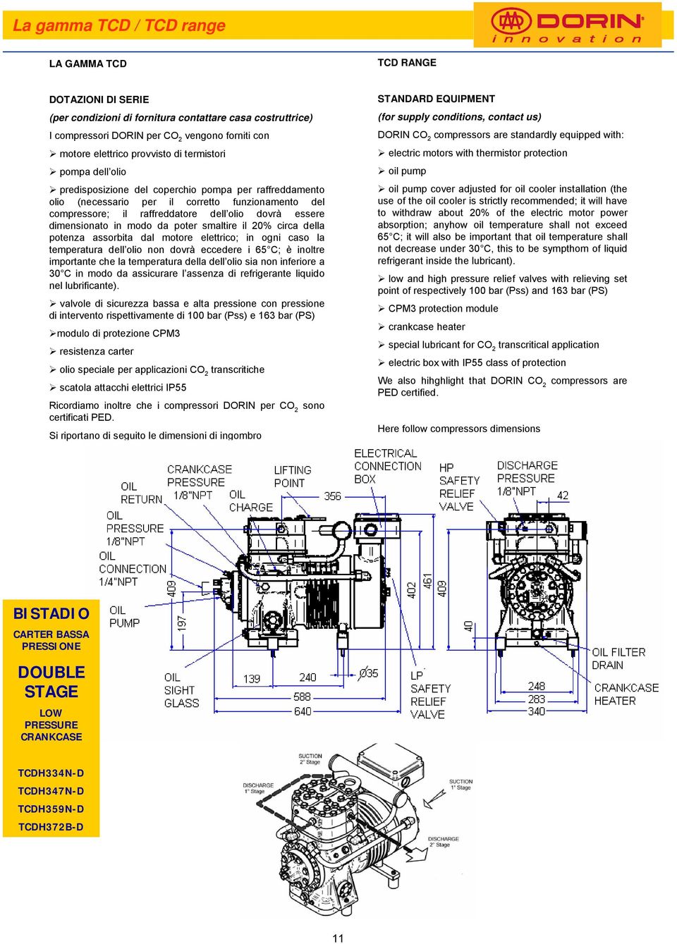 dimensionato in modo da poter smaltire il 20% circa della potenza assorbita dal motore elettrico; in ogni caso la temperatura dell olio non dovrà eccedere i 65 C; è inoltre importante che la