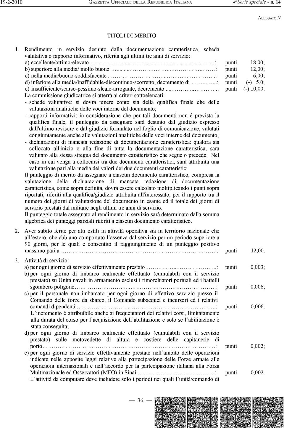 .....: b) superiore alla media/ molto buono.......... : c) nella media/buono-soddisfacente...........: d) inferiore alla media/inaffidabile-discontinuo-scorretto, decremento di.