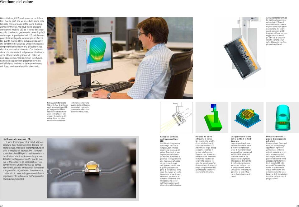Una buona gestione del calore è quindi decisiva per le prestazioni del LED e della componentistica integrata, ad esempio nei faretti.