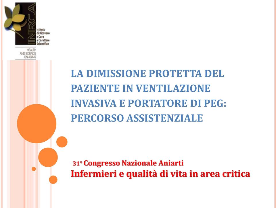 PERCORSO ASSISTENZIALE 31 Congresso