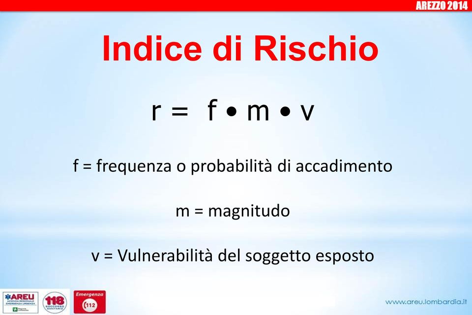 accadimento m = magnitudo v =