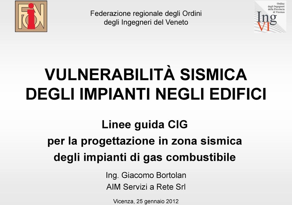 per la progettazione in zona sismica degli impianti di gas