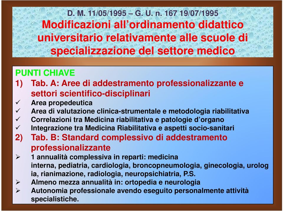 riabilitativa e patologie d organo Integrazione tra Medicina Riabilitativa e aspetti socio-sanitari 2) Tab.